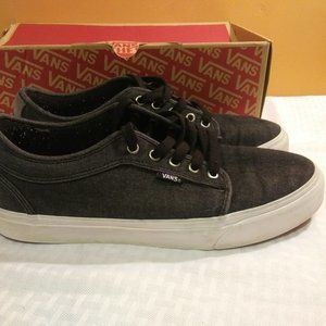 Vans Chukka Low Black Pewter Denim Skate Shoes